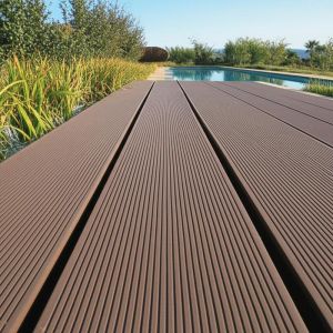 China Eco-Friendly WPC Decking Panel Fireproof Anti-Slip Surface Ideal for Outdoor Decking and Commercial Landscaping Projects on sale
