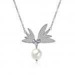 Buy cheap 10mm Freshwater Pearl Butterfly 14.7'' 6.1g Chain Sterling Silver Jewelry Necklaces from wholesalers