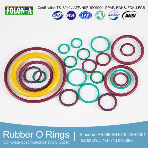Quality Chemical Resistant Smooth Surface Nitrile Butadiene Rubber NBR O Rings for sale