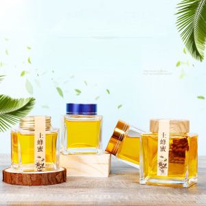 Buy cheap 50ml 180ml Empty Square Honey Packaging Containers With Screw Lid from wholesalers