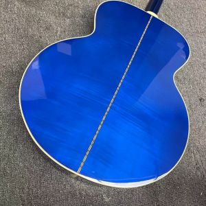 Buy cheap Custom Flamed Maple Back Side 43 Inch Jumbo Acoustic Guitar with Abalone Inlay in Blue Sunburst from wholesalers