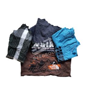 Buy cheap SJST06-P Wholesale Fabric cut pieces mixed color t shirt rags textile waste rags cleaning recycled wiping cleaning rags from wholesalers