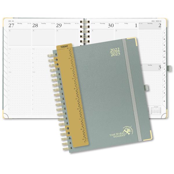 Buy cheap Grey Hardback Spiral Custom Weekly Executive Academic Planner 2023 from wholesalers