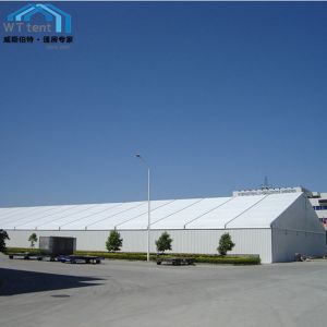 China Durable Temporary Warehouse Marquee with PVC Fabric Walls And LED Lamps on sale