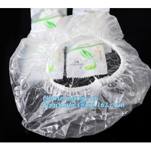 China Eco bio plastic Microfiber Double Layers Elastic Reusable Bathing Cap waterproof Shower Cap,Disposable Shower Cap bageas on sale