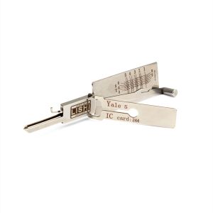 New 2-in-1 LISHI Stainless Steel Silver Decoder Lock Picks Locksmith Tools