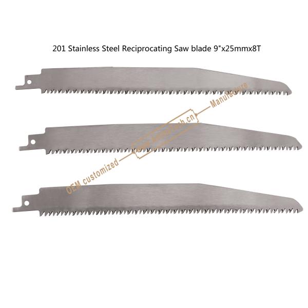 201 Stainless Steel Reciprocating Saw blade 9"x25mmx8T,Cutting Wood,Bamboo