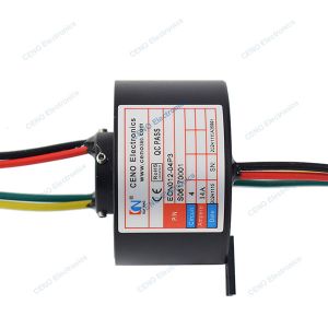 Through Hole Slip Ring with Rotating Electrical Connectors for Robotics Arm