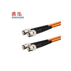 Buy cheap Duplex Fiber Optic Patch Cord , ST To ST Fiber Patch Cable UPC Polish Type  9/125 M from wholesalers