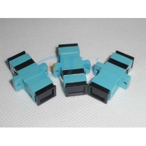 Buy cheap OM3 Simplex SC Aqua Color Fiber Optic Adapter With Zirconia Sleeve from wholesalers
