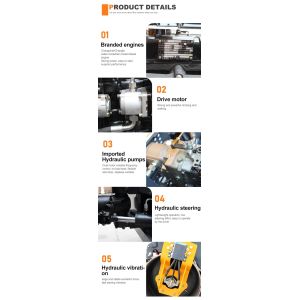 Buy cheap 0.3 Ton Diesel Gasoline Mini Road Roller with Huade Hydraulic Pump and Kubota Engine from wholesalers