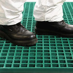 Green Mesh Walkway ISO Fiberglass Grating Panels