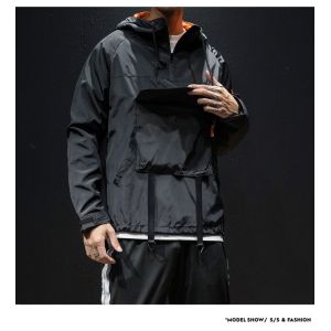Buy cheap Men Nylon Pullover Hooded Lightweight Windbreaker Jackets Waterproof from wholesalers
