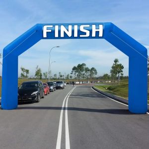 Buy cheap Blue 20ft Inflatable Archway Event Arch Entrance Finish Line Inflatable Race Advertising Arch for Marathon from wholesalers
