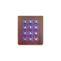 China IP65 Backlit Metal Keypad Customizable Layout Matrix Interface 12 Key Numeric Keypad for sale