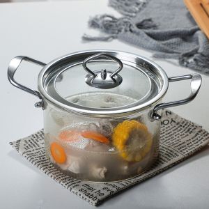 Buy cheap Kitchenware 5L Borosilicate Transparent Glass Soup Pot from wholesalers