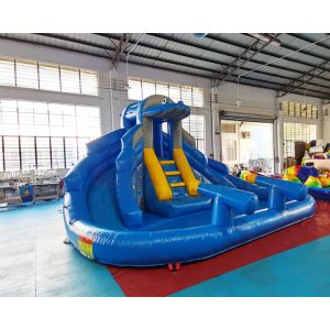 Buy cheap 1000D Outdoor Inflatable Water Slides Backyard Bounce House from wholesalers