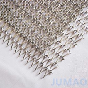 Buy cheap Max Unrestricted Metal Mesh Curtain Texture With Diamond Perforations from wholesalers