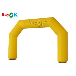 Buy cheap Inflatable Start Finish Line Yellow Pvc Oxford Cloth Outdoor Inflatable Entrance Arch With Air Blower 6x0.8x3.5mH from wholesalers