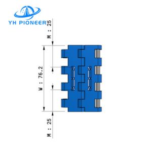 Easy to Clean Modular Belt with Flights for Sanitary Conveying in Food and
