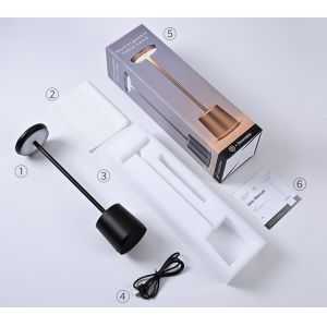 Magnetic Hotel Bedside Table Lamp with Modern Design Style and Type-C Interface