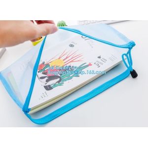 Buy cheap mesh file bag A4 paper bag dictionery bag for student and office, mesh document bag with zipper for documents and receip from wholesalers