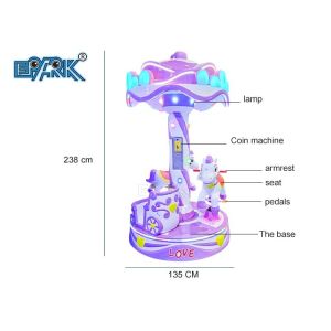 Buy cheap Swing Electric Kiddy Ride Machine Three Sweetheart Carouse from wholesalers