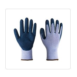 Buy cheap Warehouse Handling Dark Blue Polyester Liner Latex Gloves from wholesalers