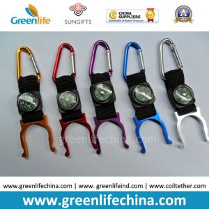 Wholesale cheap custom aluminum carabiner for promotion w/custom laser logo&key