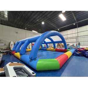 China Kids Inflatable Swimming Pool with Cover 10x8x3.5ft PVC on sale