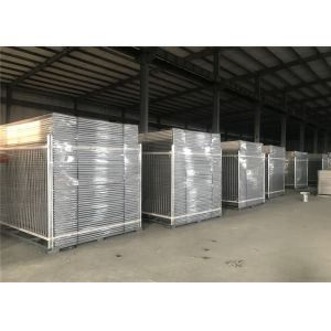 RAL 2009 Interpon powder coated temporary fencing panels OD 28mm x 2.1m x 2.5m