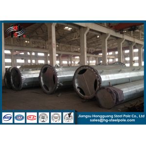 Electric Hot Dip Galvanized Steel Power Poles For Power Transmission Line With