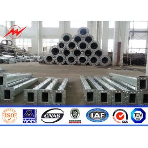 Buy cheap NGCP 65FT Galvanized Steel Pole with 450Mpa for 69kv transmission line 10mm thickness from wholesalers