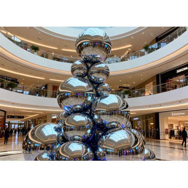 Inflatable PVC Mirror Ball Sparkly Decorative Element, Customizable In Size And