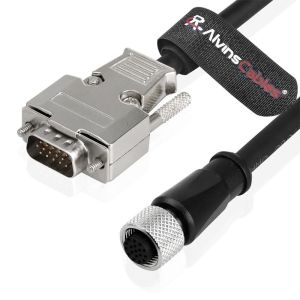 Alvin's Cables M12 A-Code 12 Pin Female to DB15 Power Trigger Data Cable for