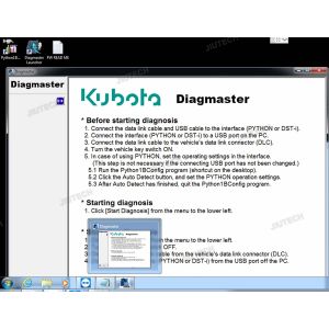 Buy cheap FOR KUBOTA DIAGNOSTIC KIT PYTHON FOR KUBOTA DIAGMASTER PYTHON INTERFACE KUBOTA TAKEUCHI DIAGNOSTIC TOOL+CF54 LAPTOP from wholesalers