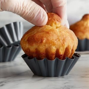 Buy cheap Foodservice NSF Telfon Nonstick Aluminium Cupcake Mould Mini Fluted Brioche Cake Pan Mold from wholesalers