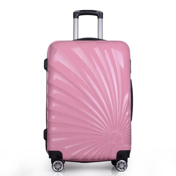 Pink Push Button ISO9001 Business Travel ABS PC Luggage