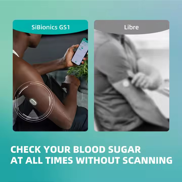 Buy cheap Portable Home Continuous Glucose Monitor Painless Blood Collection With Small Bluetooth Transmission from wholesalers