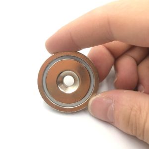 Buy cheap N35 strong round base neodymium countersink hole pot magnet from wholesalers