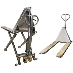 Buy cheap 1000kg Stainless Scissor Pallet Truck Manual Lifting Height 800mm product