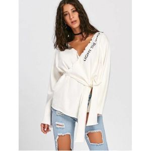 Buy cheap Spring Letter Pattern Long Sleeve Knitted Tip Top Women from wholesalers