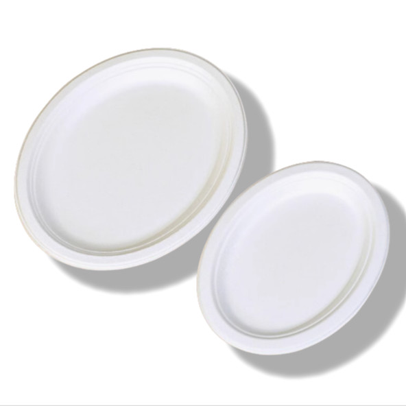 Quality Oval Shaped Pulp Plate Disposable Sugarcane Bagasse Plates Freezer Safe for sale