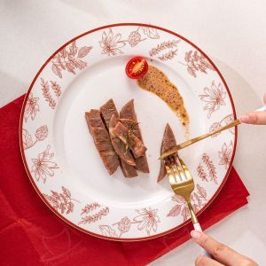 2 Person Decoration Ceramic Tableware Set With Under Glazed Technique