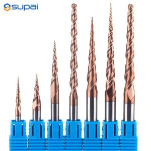 Buy cheap 4 Flutes 3/8" TiN Coated Tapered End Mills from wholesalers