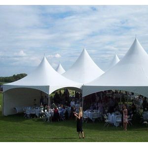 Buy cheap White Spring Top Marquee , Small High Peak Canopy Galvanized Steel Connectors from wholesalers