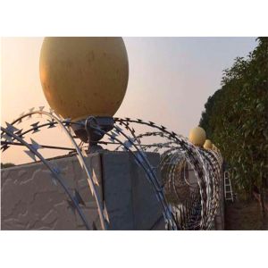 Electro Galvanized Concertina Razor Barbed Wire Razor Tape 12 Gauge in Stock