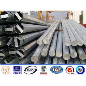 Buy cheap 15m 1200 Dan Octagonal Steel Transmission Poles With Cross Arm Accessories hot dip galvanization from wholesalers