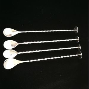 Nice Durability Bartending Tools Stainless Steel Mixing Spoon Lengthy Twisted
