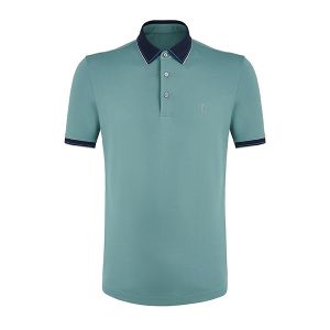 Buy cheap 95% Polyester 5% Spandex Polo Shirt with Embroidered Logo Summer Ice Feeling 3 Buttons from wholesalers